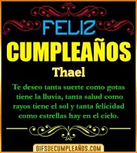 Frases de Cumpleaños Thael